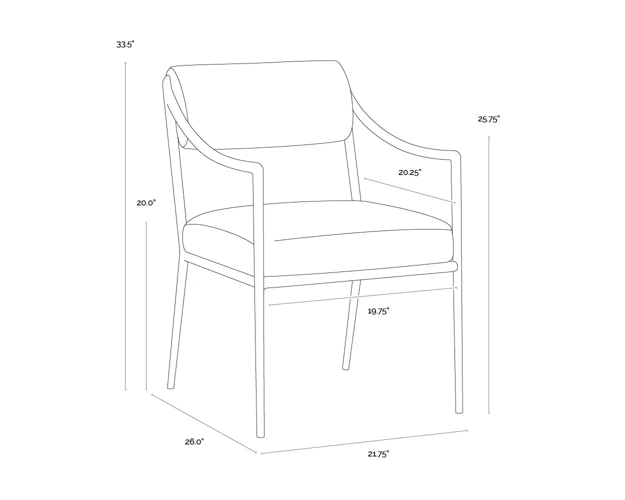 SUNPAN LETICIA DINING ARMCHAIR - Dinning Chairs