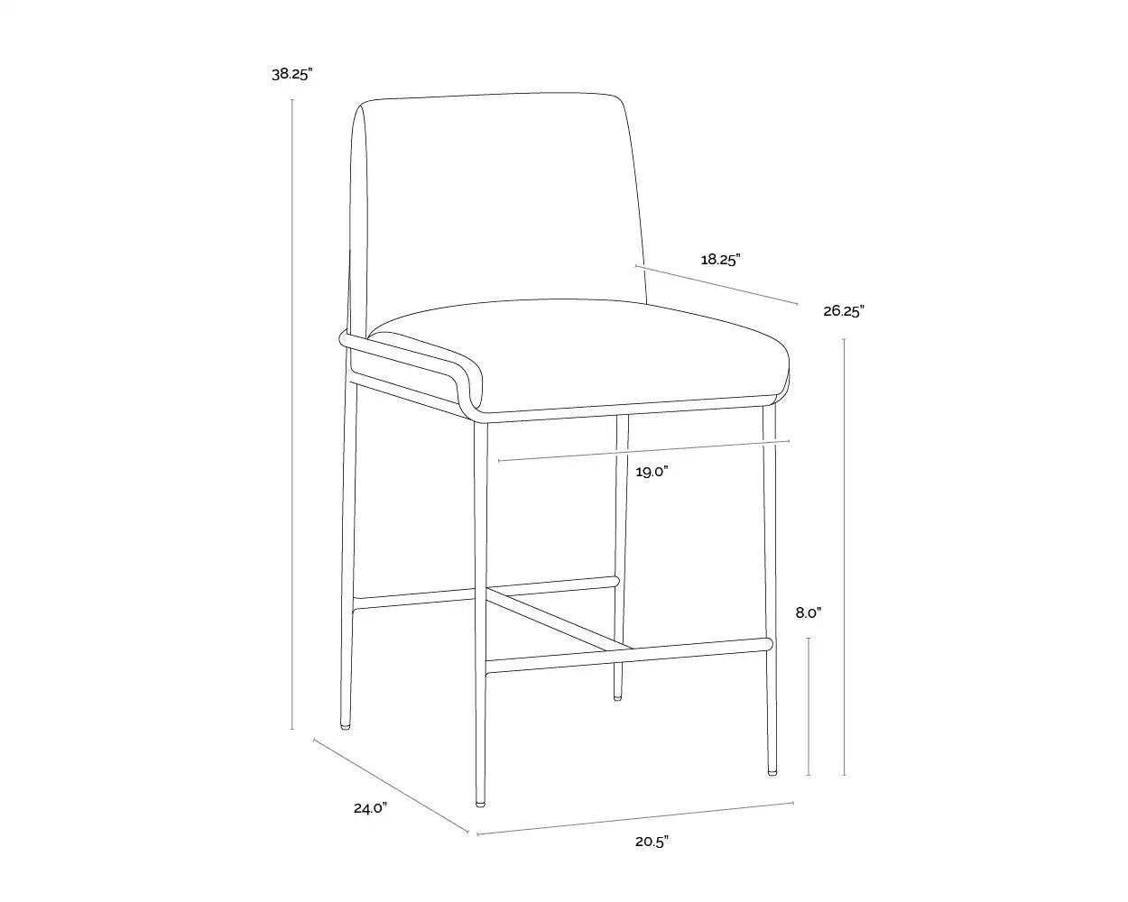 Sunpan, LATHAN COUNTER STOOL, BENCHES, OTTOMAN & STOOLS