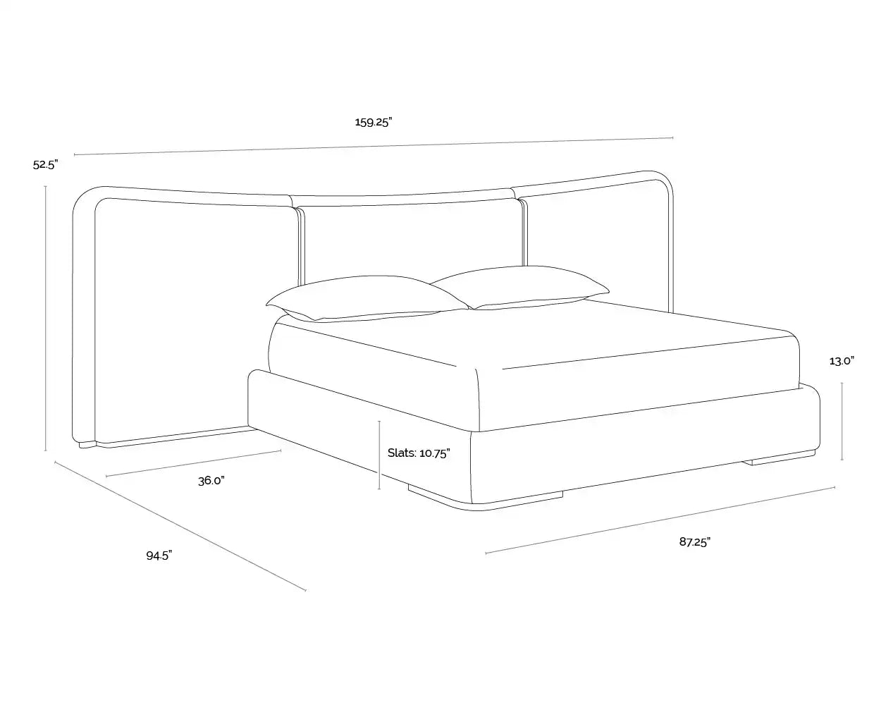 Sunpan CLARIMOND BED - Beds