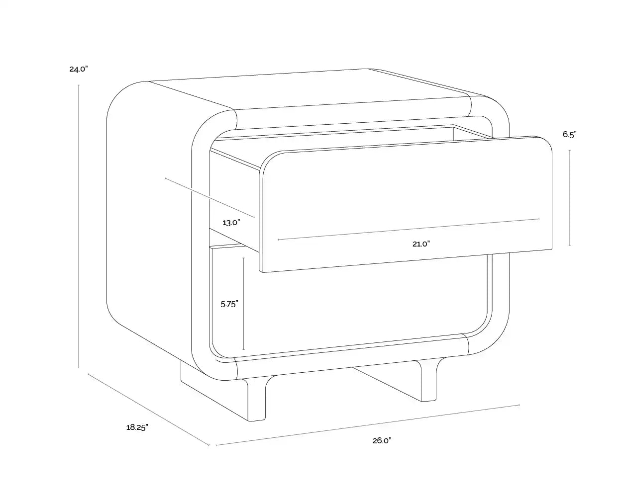 Sunpan KOA NIGHTSTAND - Nightstands