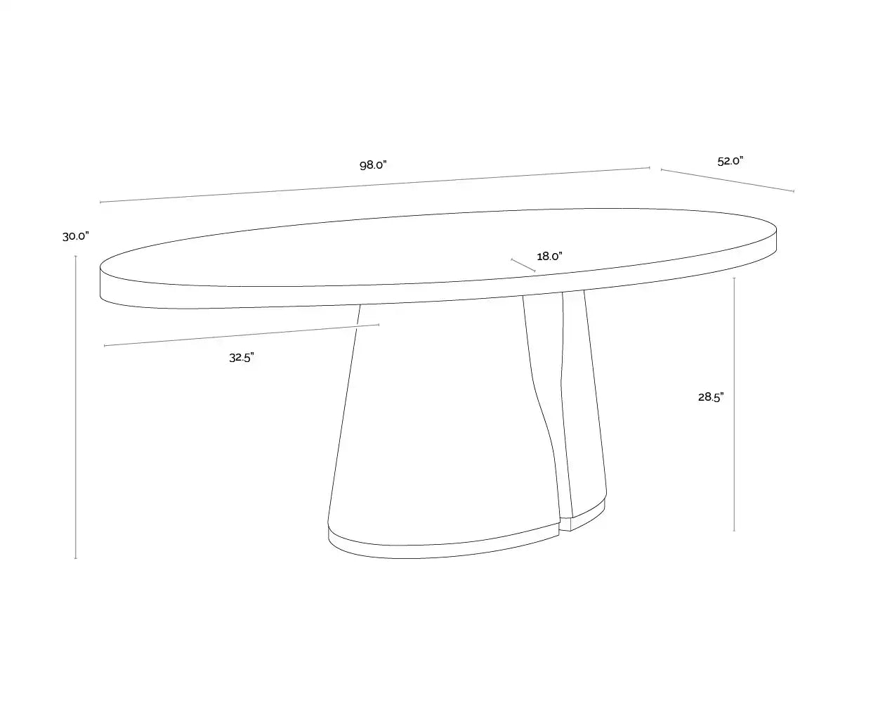 SUNPAN TASMIN DINING TABLE - Dinning Tables
