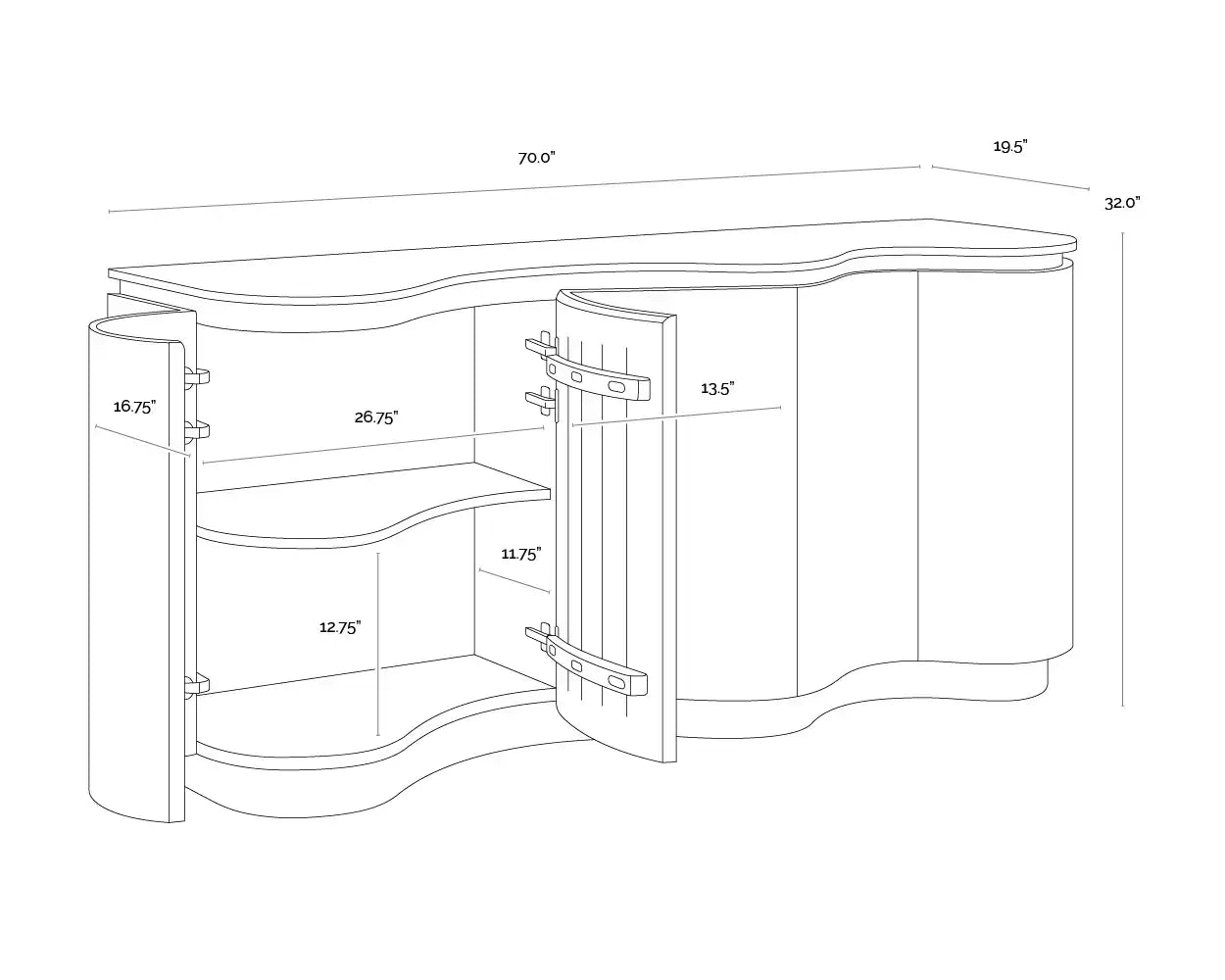 Sunpan FABLE SIDEBOARD - Side