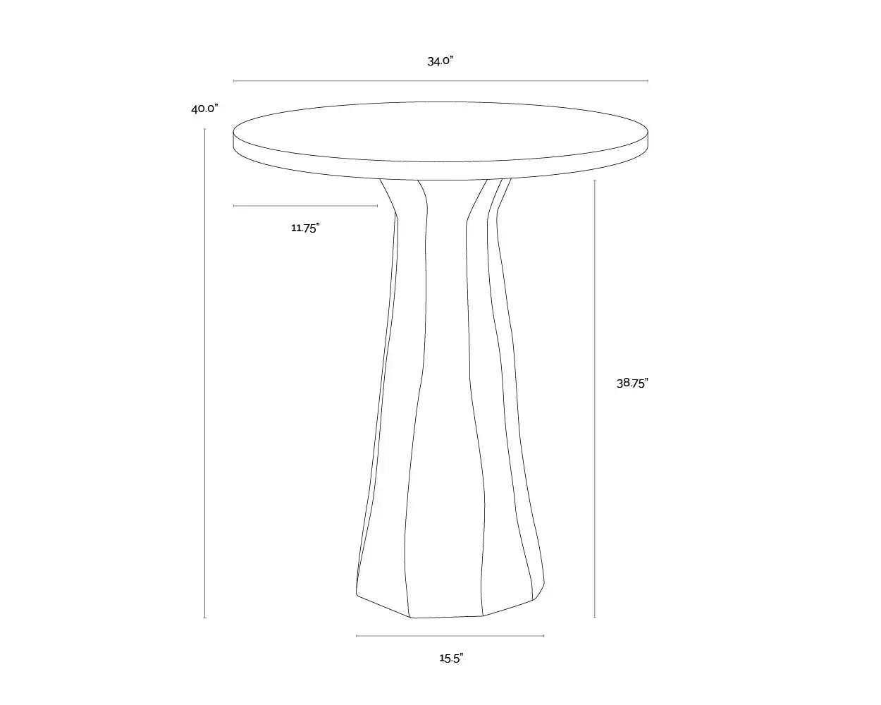 Sunpan KLIFF BAR TABLE - Outdoor Furniture