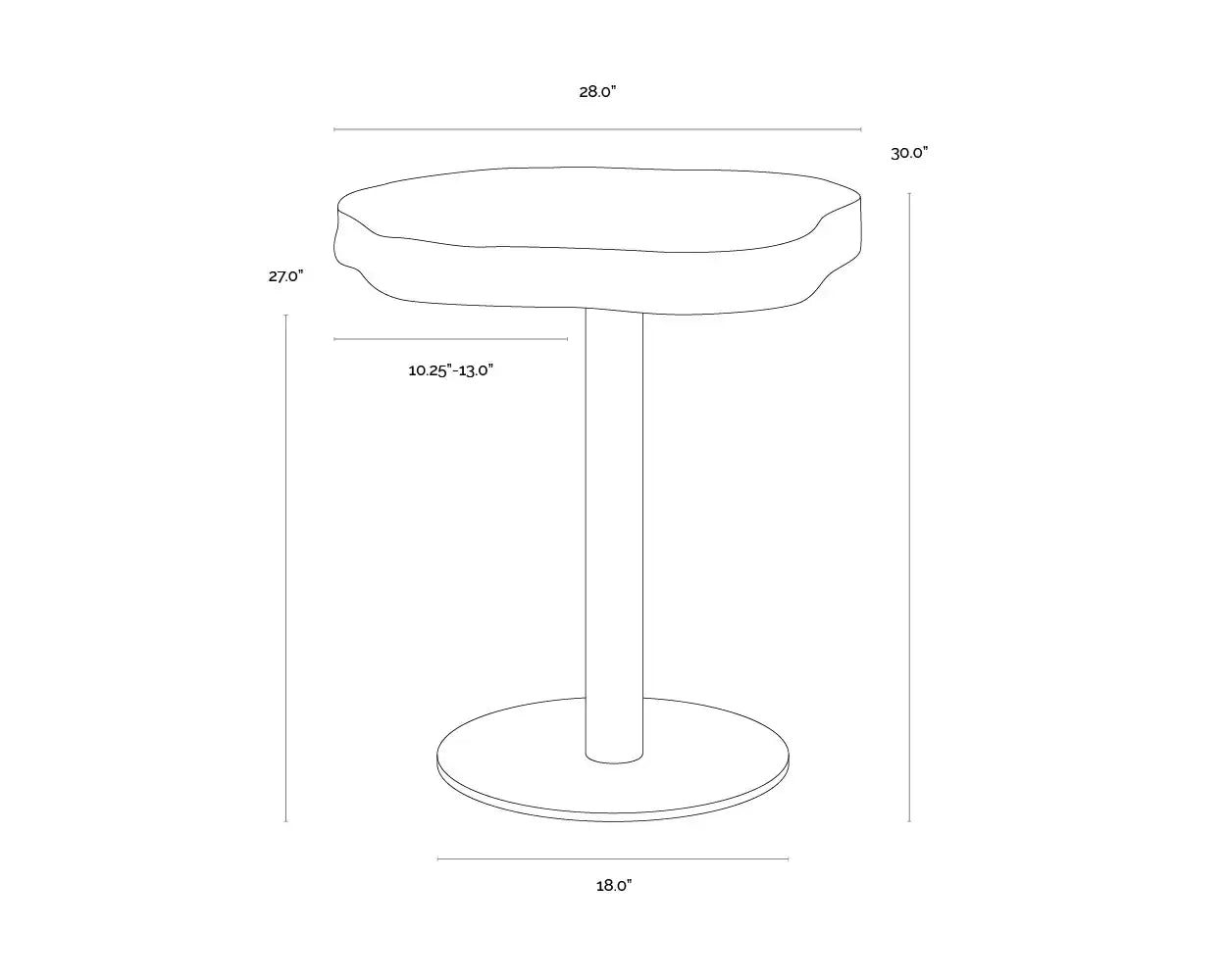 SUNPAN DELMONT BISTRO TABLE - Outdoor Furniture