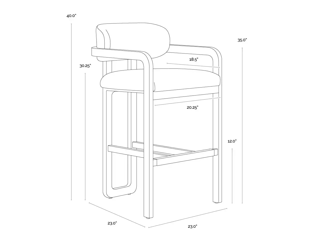 Sunpan MADRONE BARSTOOL - Bar Stools