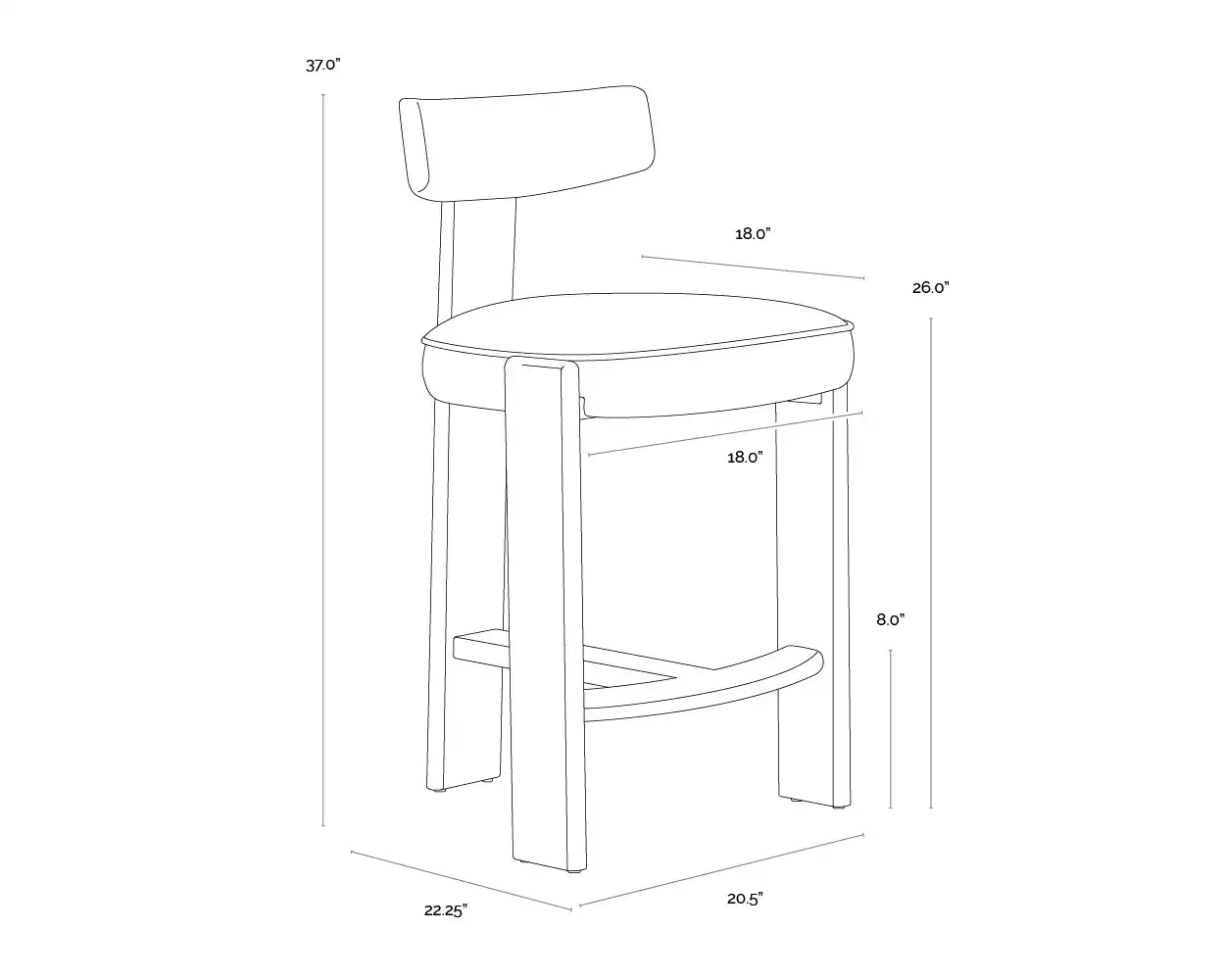 Sunpan, HORTON COUNTER STOOL, BENCHES, OTTOMAN & STOOLS