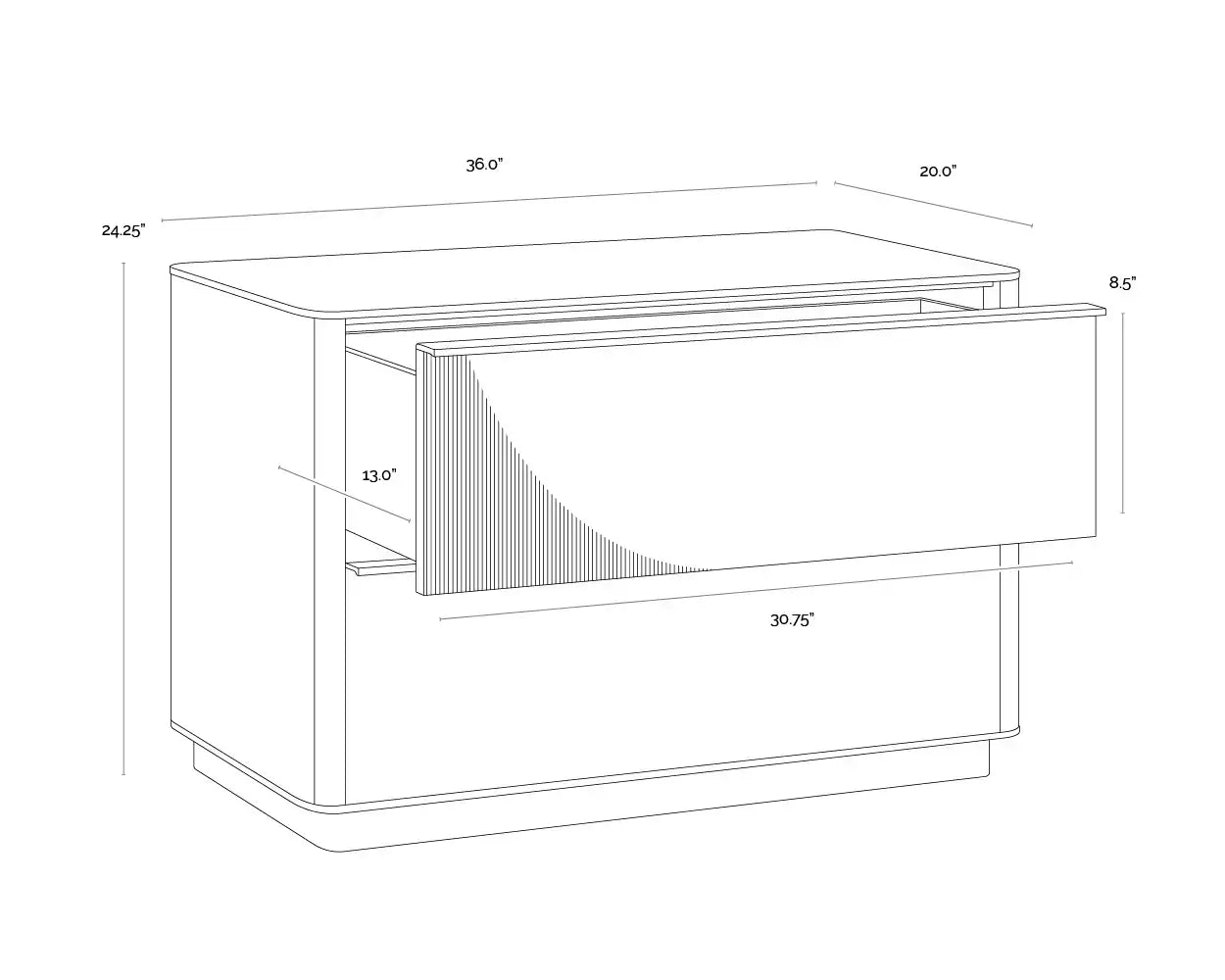 SUNPAN KALLA NIGHTSTAND - Nightstands