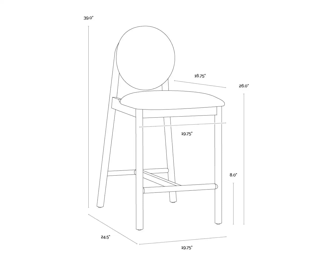 Sunpan, ORABELL COUNTER STOOL, BENCHES, OTTOMAN & STOOLS