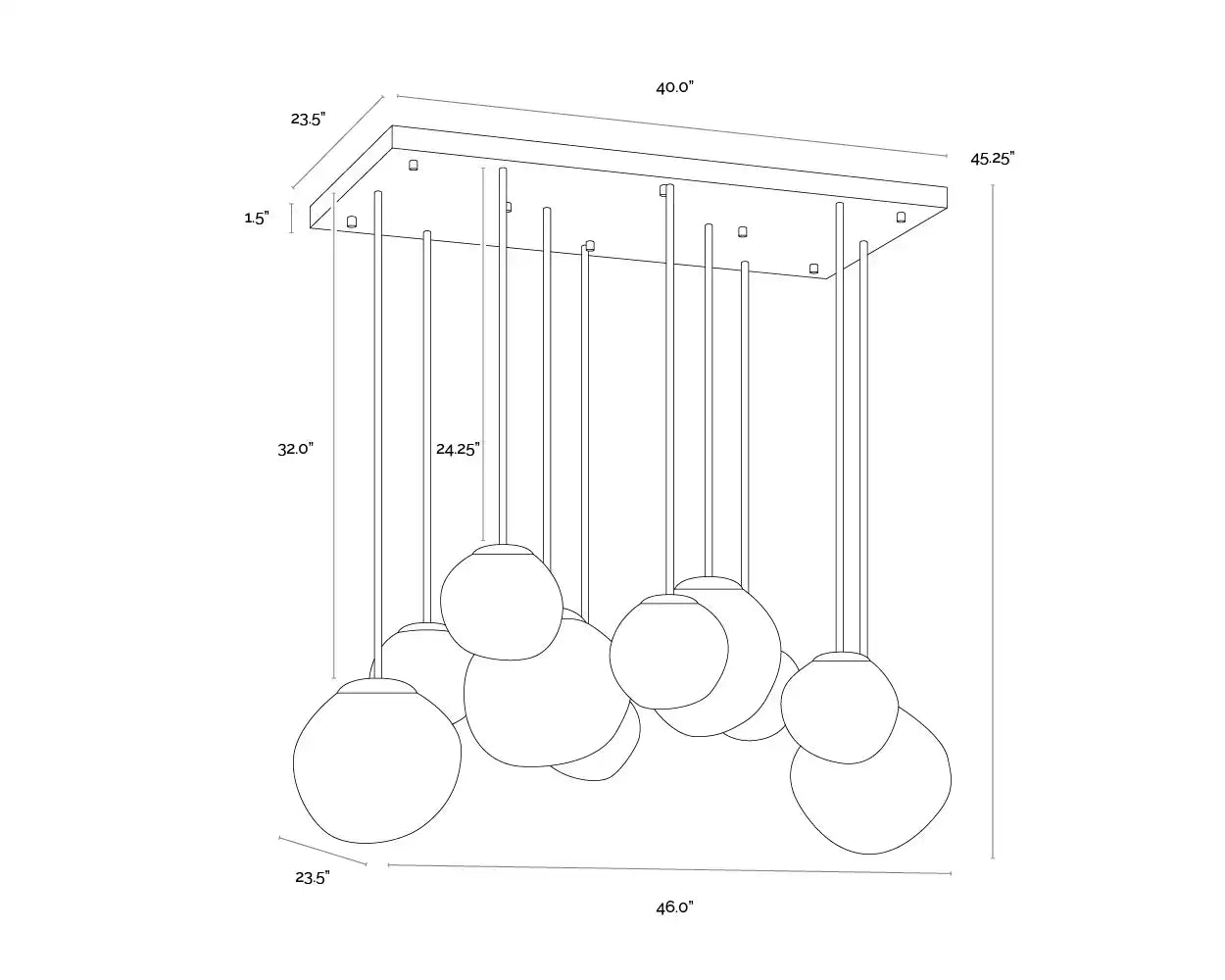 Sunpan, DIONIS CHANDELIER, CHANDELIER LIGHT