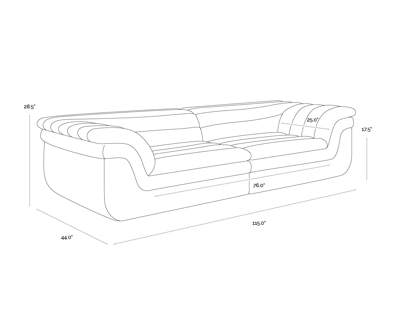Sunpan BELLO SOFA - Sofa