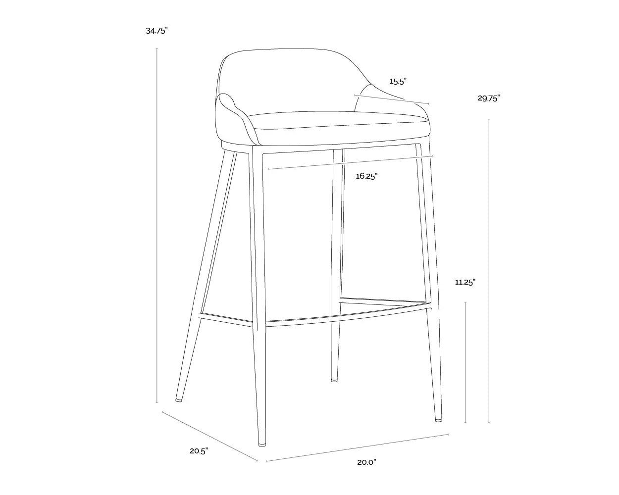 Sunpan ASTRA BARSTOOL - Bar Stools