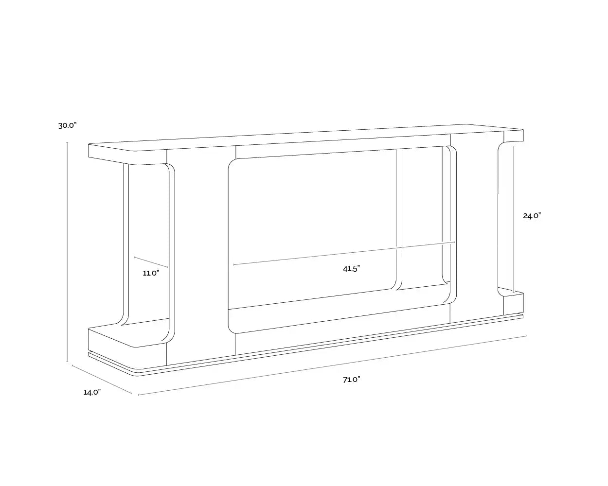 Sunpan HERCULES CONSOLE TABLE - Consoles
