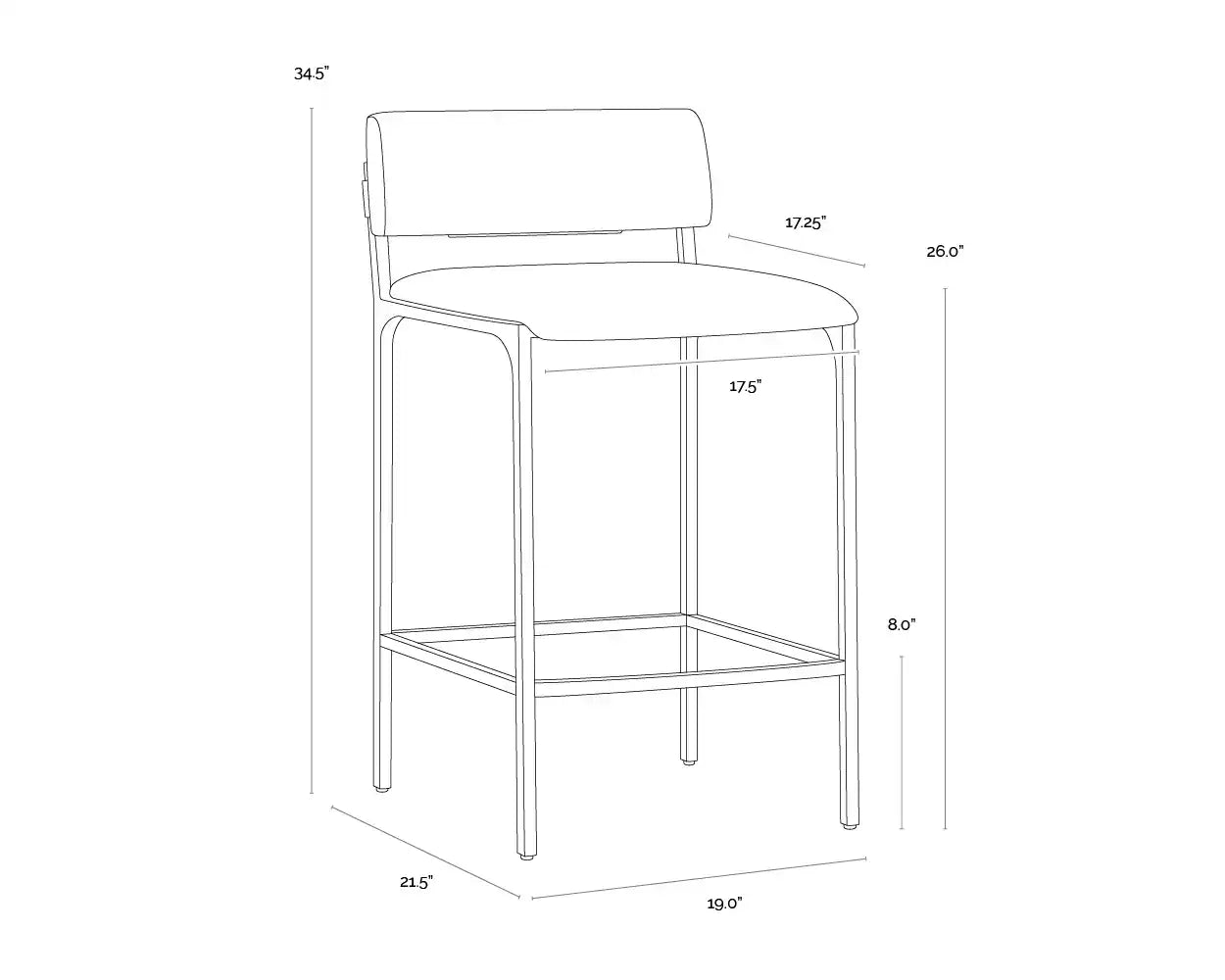 Sunpan, MORI COUNTER STOOL, BENCHES, OTTOMAN & STOOLS