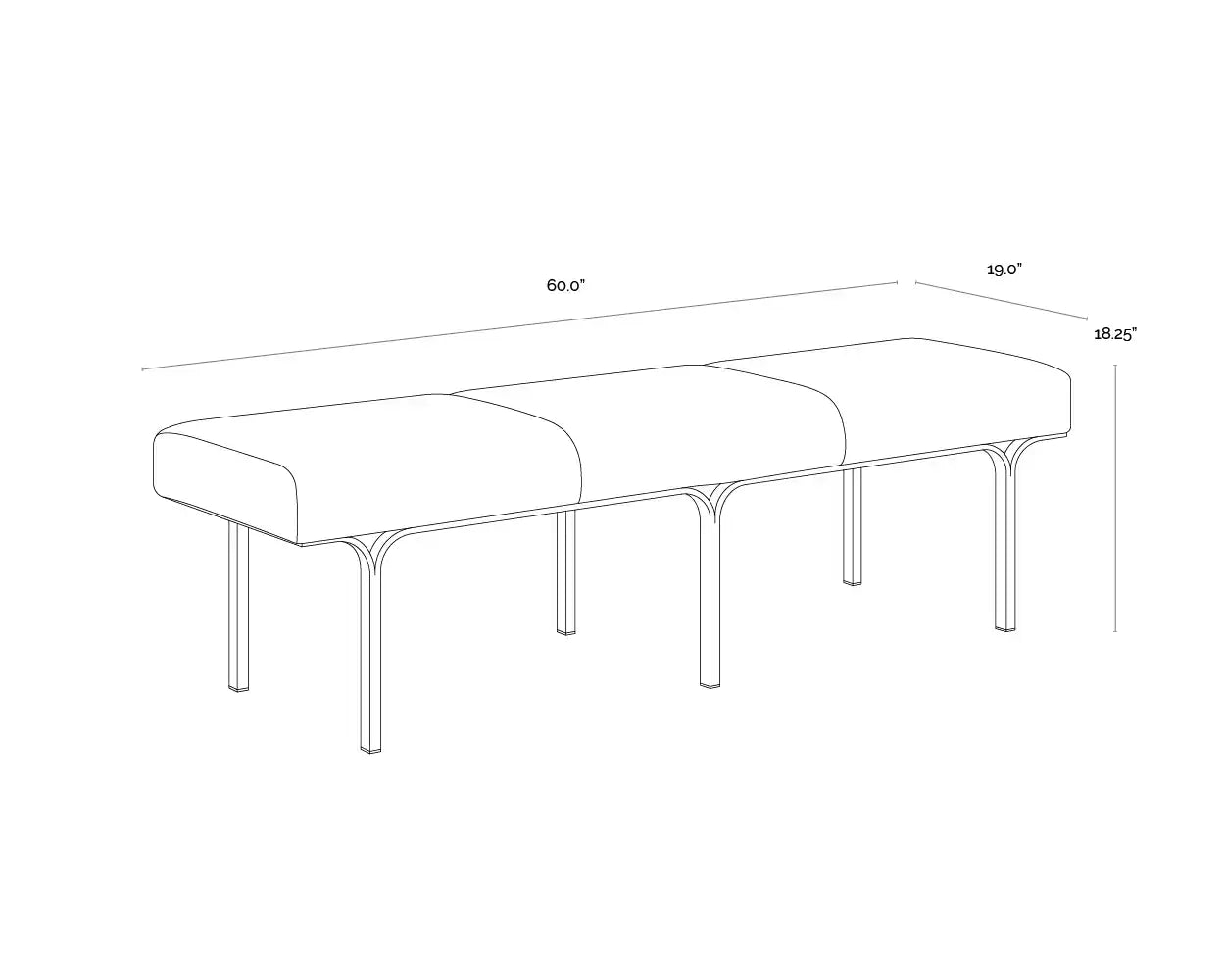 Sunpan, NUVELLA BENCH, BENCHES, OTTOMAN & STOOLS