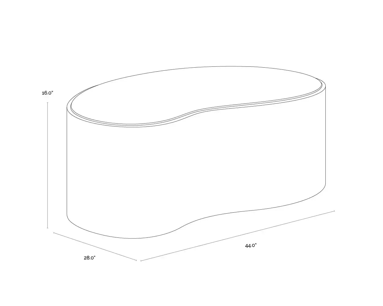 Sunpan ISHIKO COFFEE TABLE - Outdoor Furniture