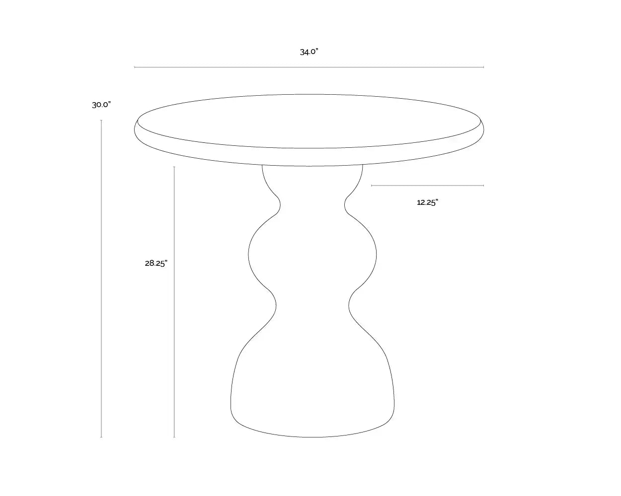 Sunpan RAUL BISTRO TABLE - Outdoor Furniture
