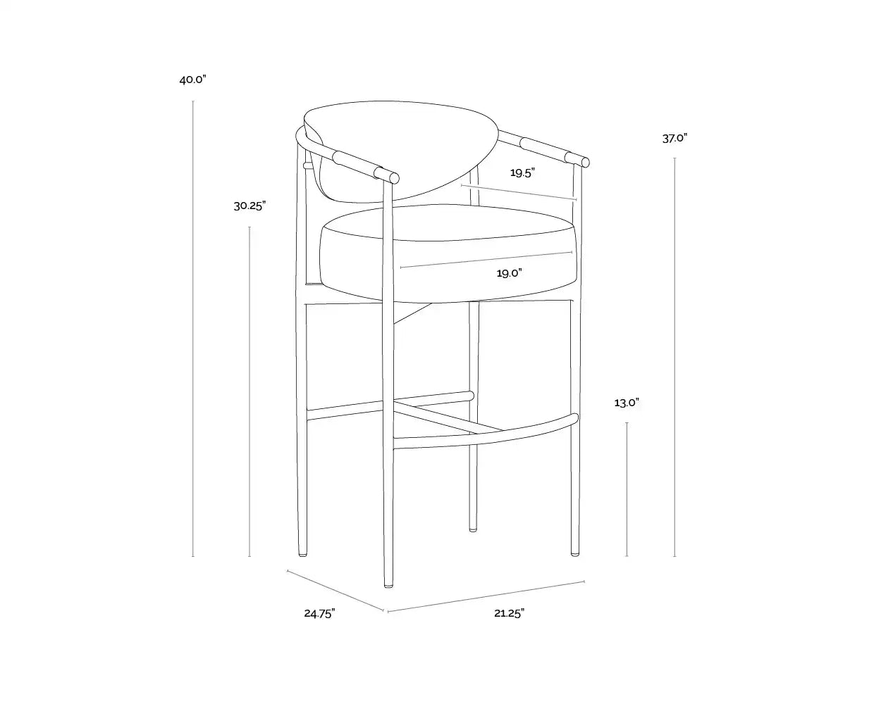 Sunpan HELOISE BARSTOOL - Bar Stools
