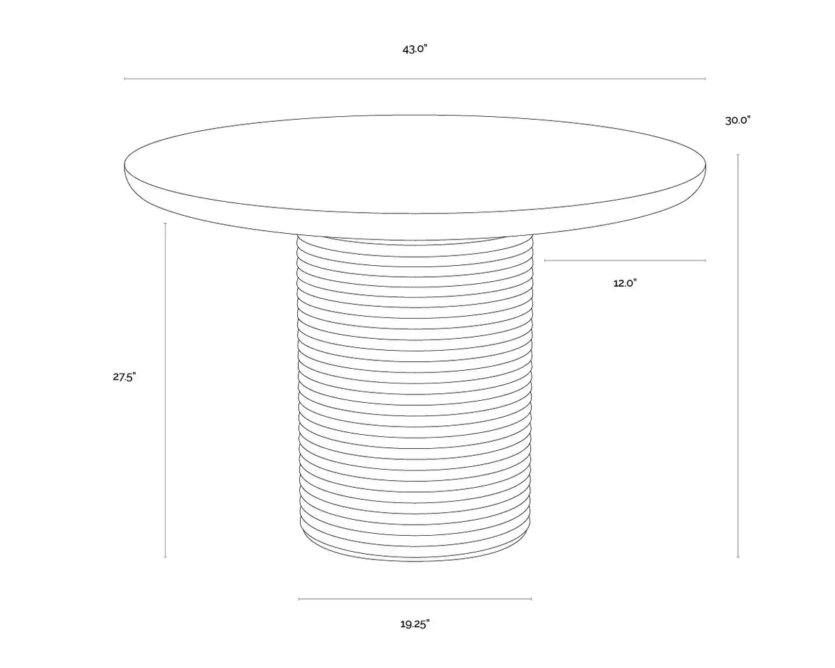 Sunpan RIVA DINING TABLE - Outdoor Furniture