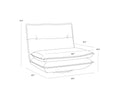 Sunpan COLSON SWIVEL ARMLESS CHAIR - Lounge
