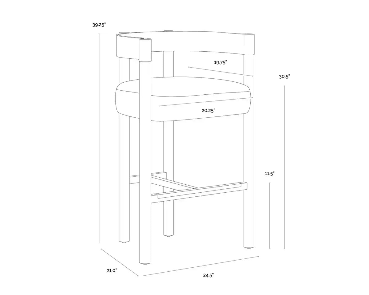 Sunpan MANOLO BARSTOOL - Bar Stools