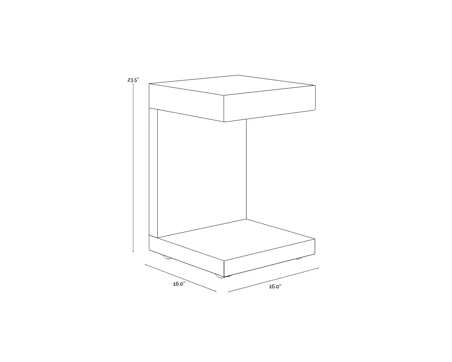 Sunpan BACHELOR END TABLE - Side