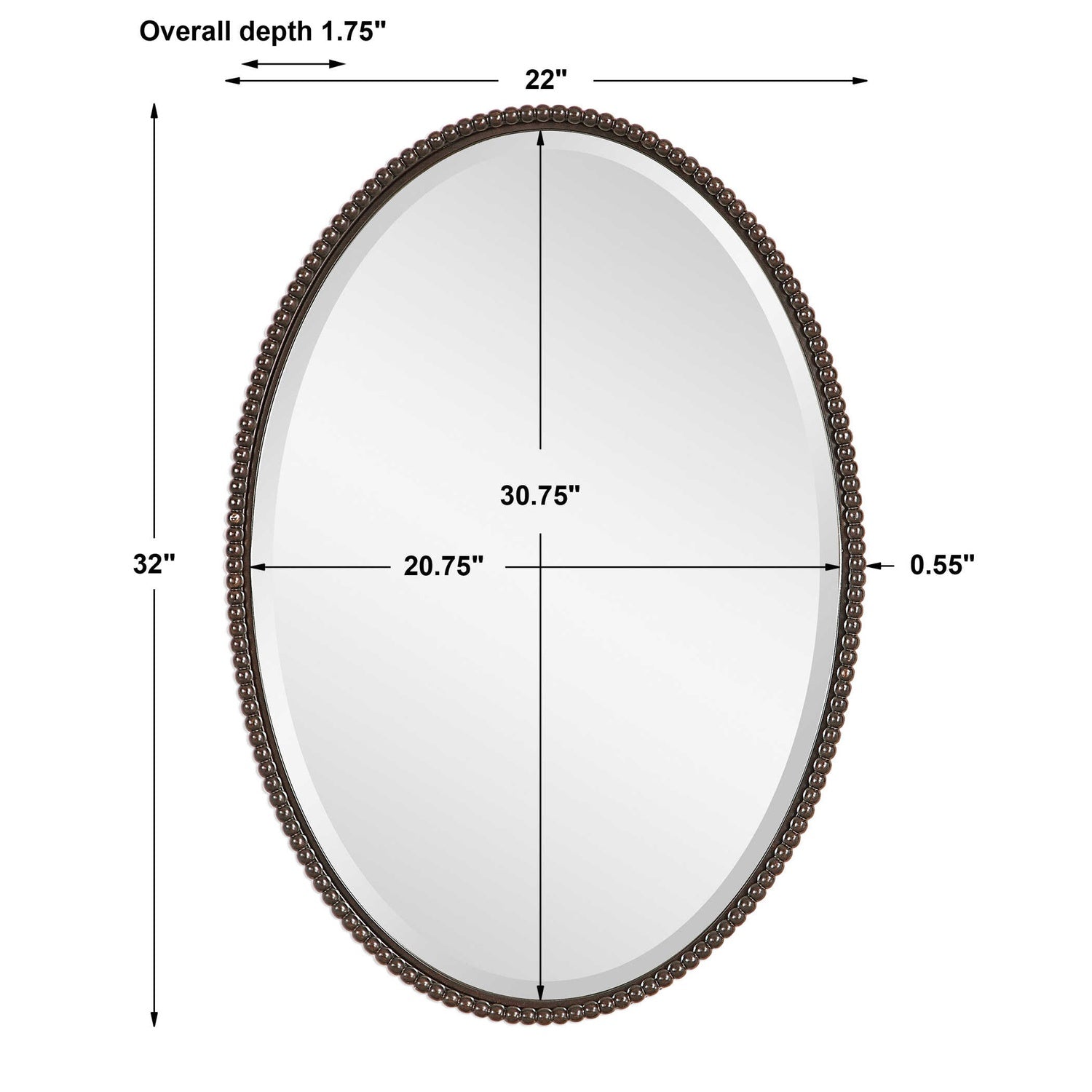 UTTERMOST SHERISE OVAL MIRROR - Mirrors
