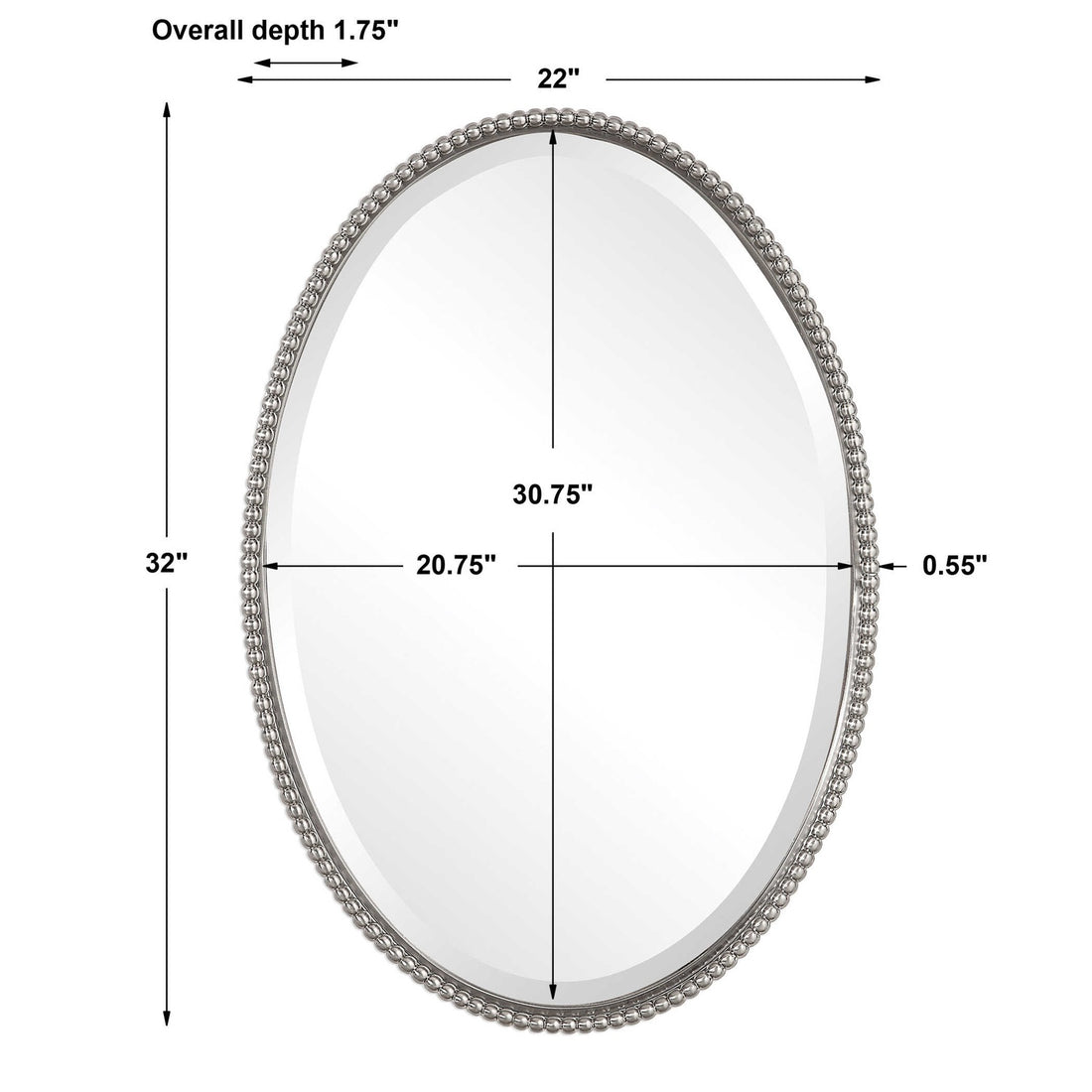 UTTERMOST SHERISE BRUSHED OVAL MIRROR - Mirrors