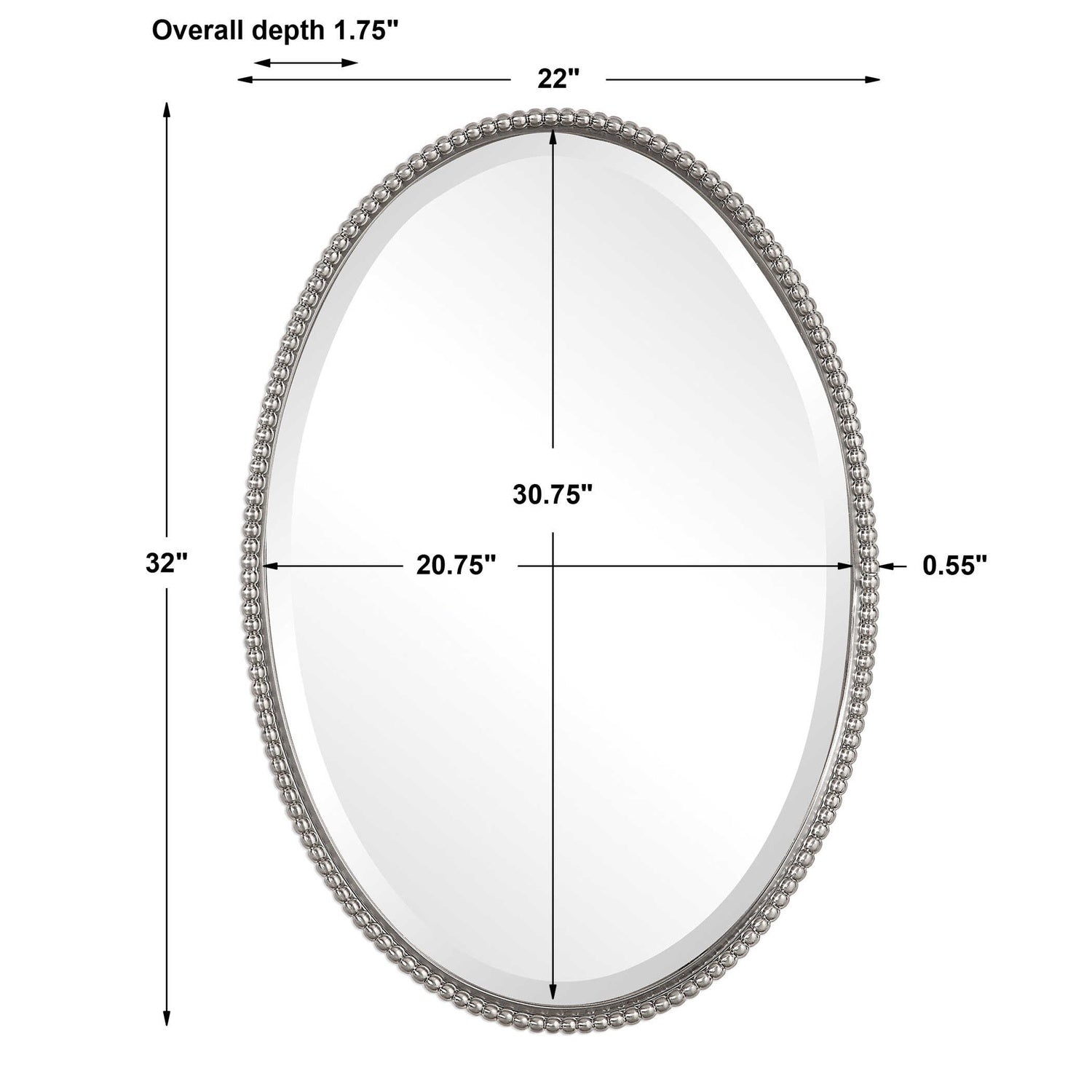 UTTERMOST SHERISE BRUSHED OVAL MIRROR - Mirrors