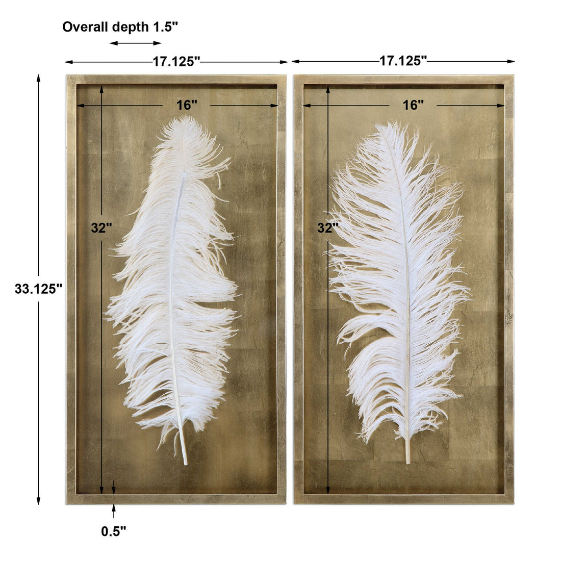 UTTERMOST FEATHERS SHADOW BOX - Art