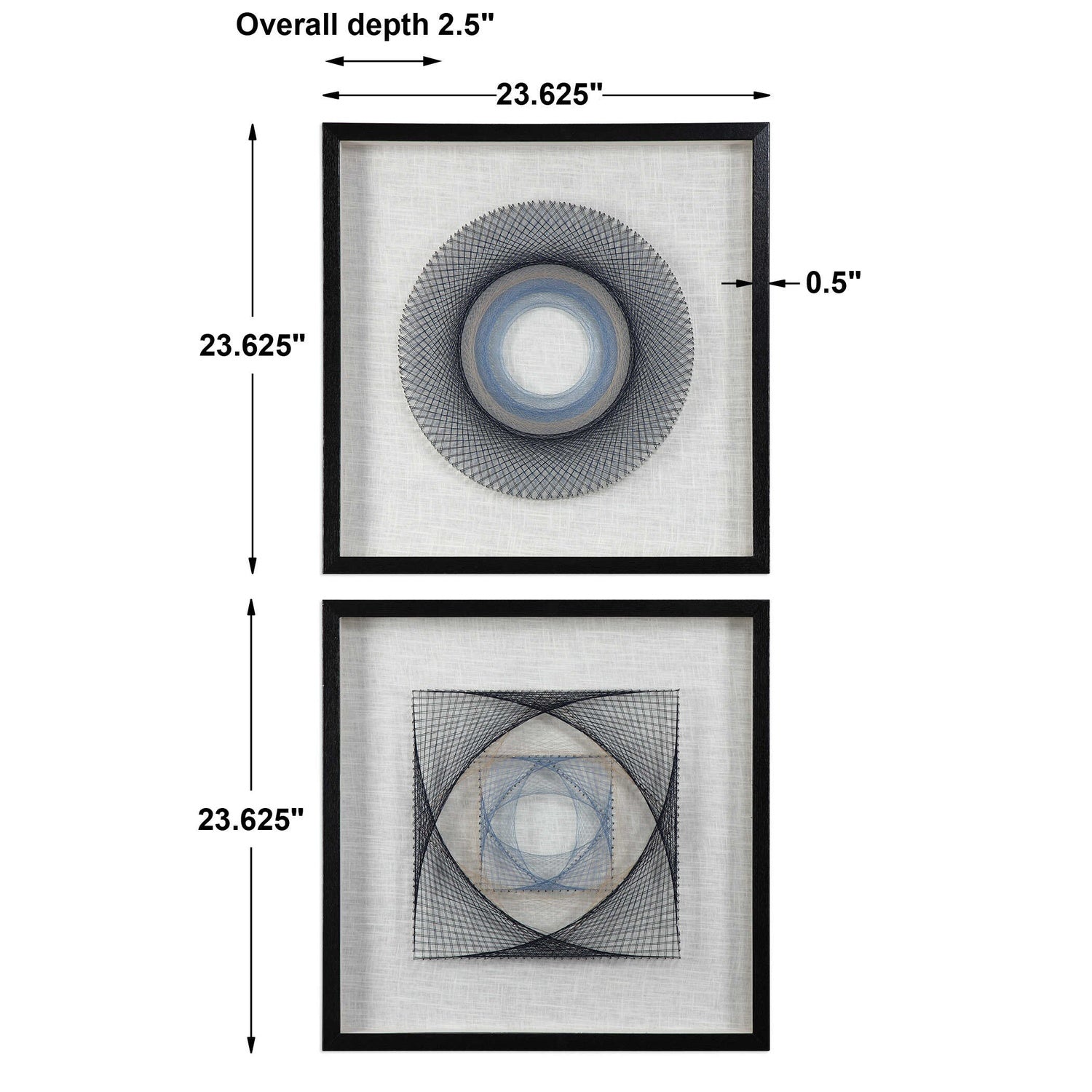 UTTERMOST String Duet Geometric Art Set Of 2 - Art