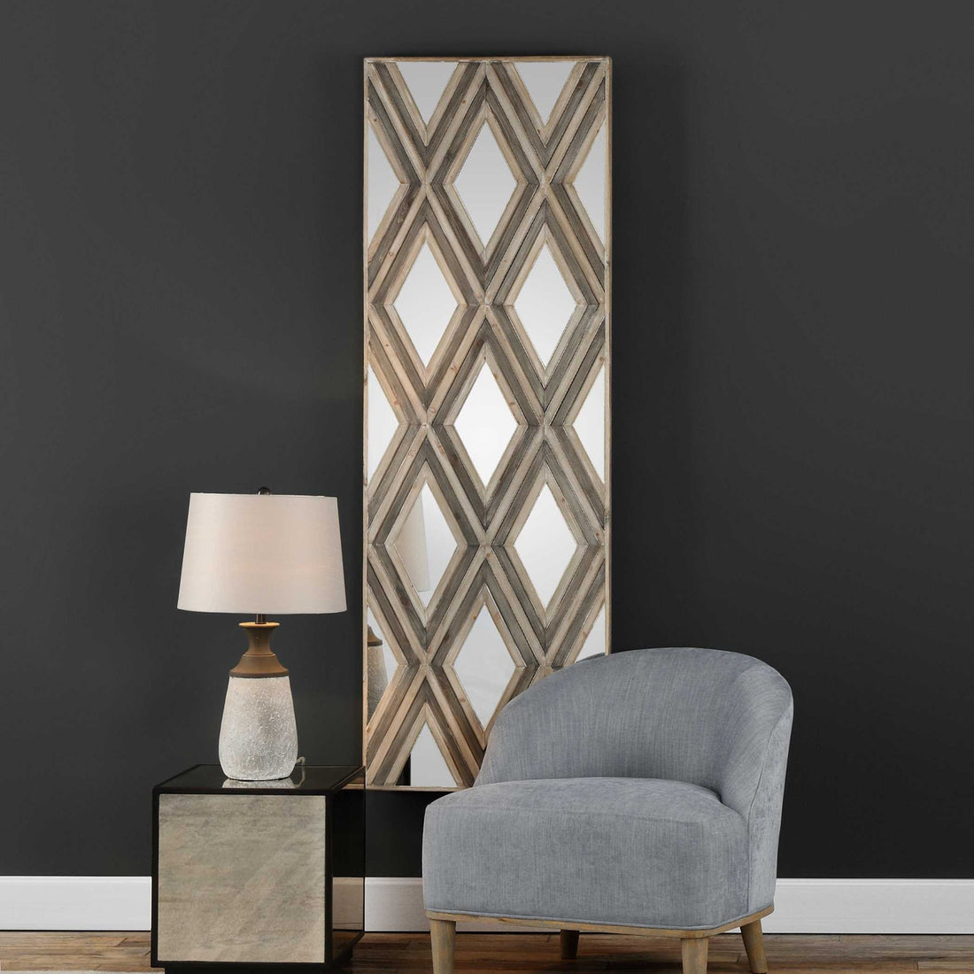 UTTERMOST Tahira Geometric Argyle Pattern Wall Mirror - Art