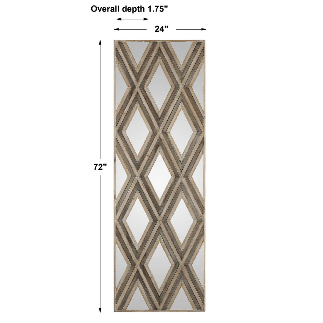 UTTERMOST TAHIRA GEOMETRIC ARGYLE PATTERN WALL MIRROR - Art