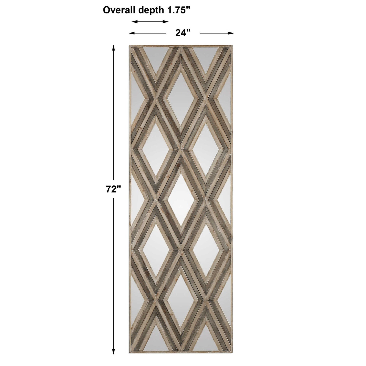 UTTERMOST TAHIRA GEOMETRIC ARGYLE PATTERN WALL MIRROR - Art