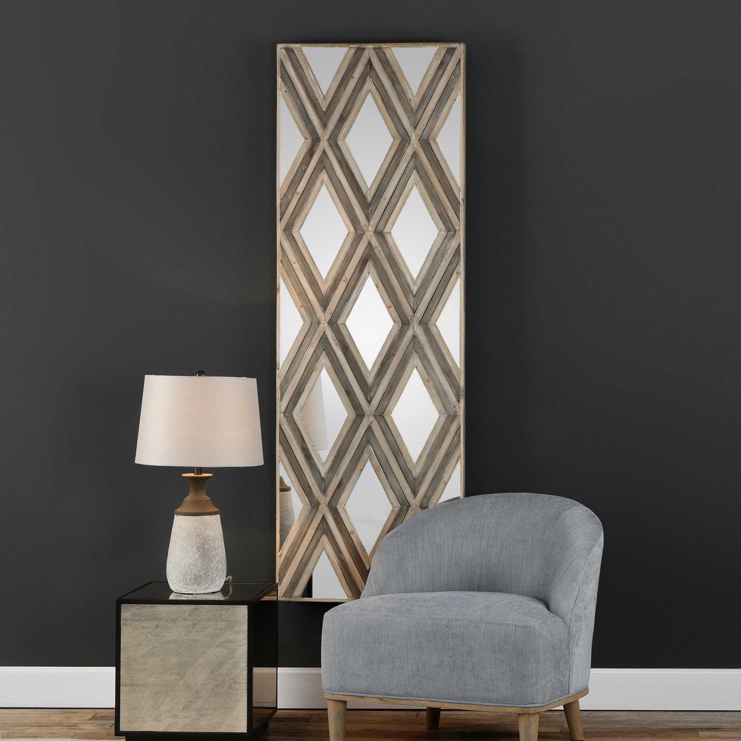 UTTERMOST TAHIRA GEOMETRIC ARGYLE PATTERN WALL MIRROR - Art
