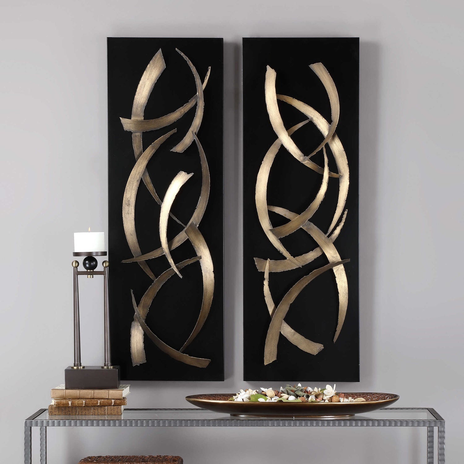 UTTERMOST Brushstrokes Metal Wall Art Set Of 2 - Art