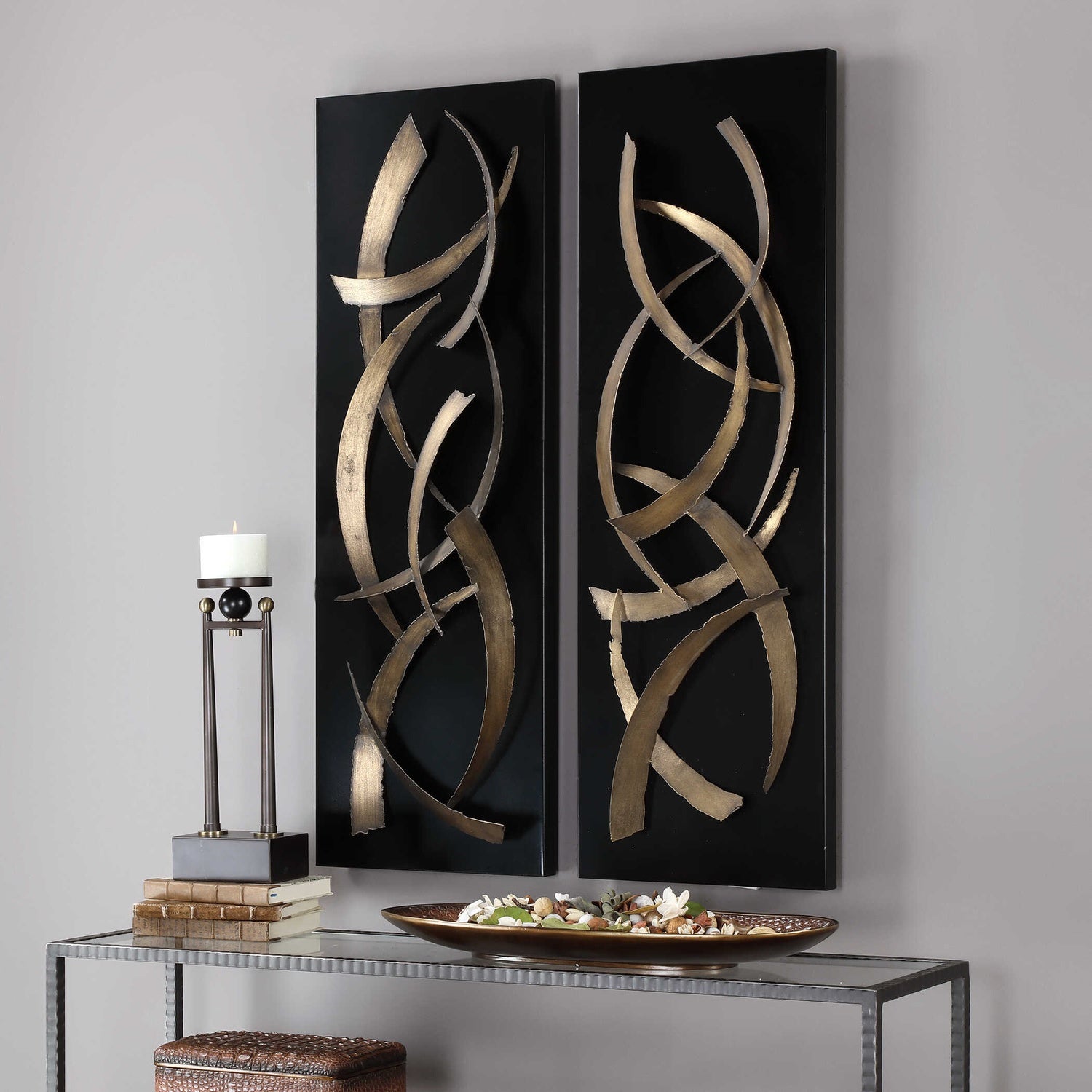 UTTERMOST BRUSHSTROKES METAL WALL ART - Art