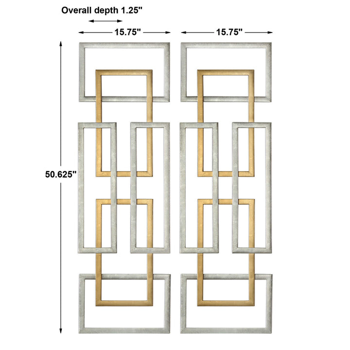 UTTERMOST Aerin Geometric Wall Art Set Of 2 - Art