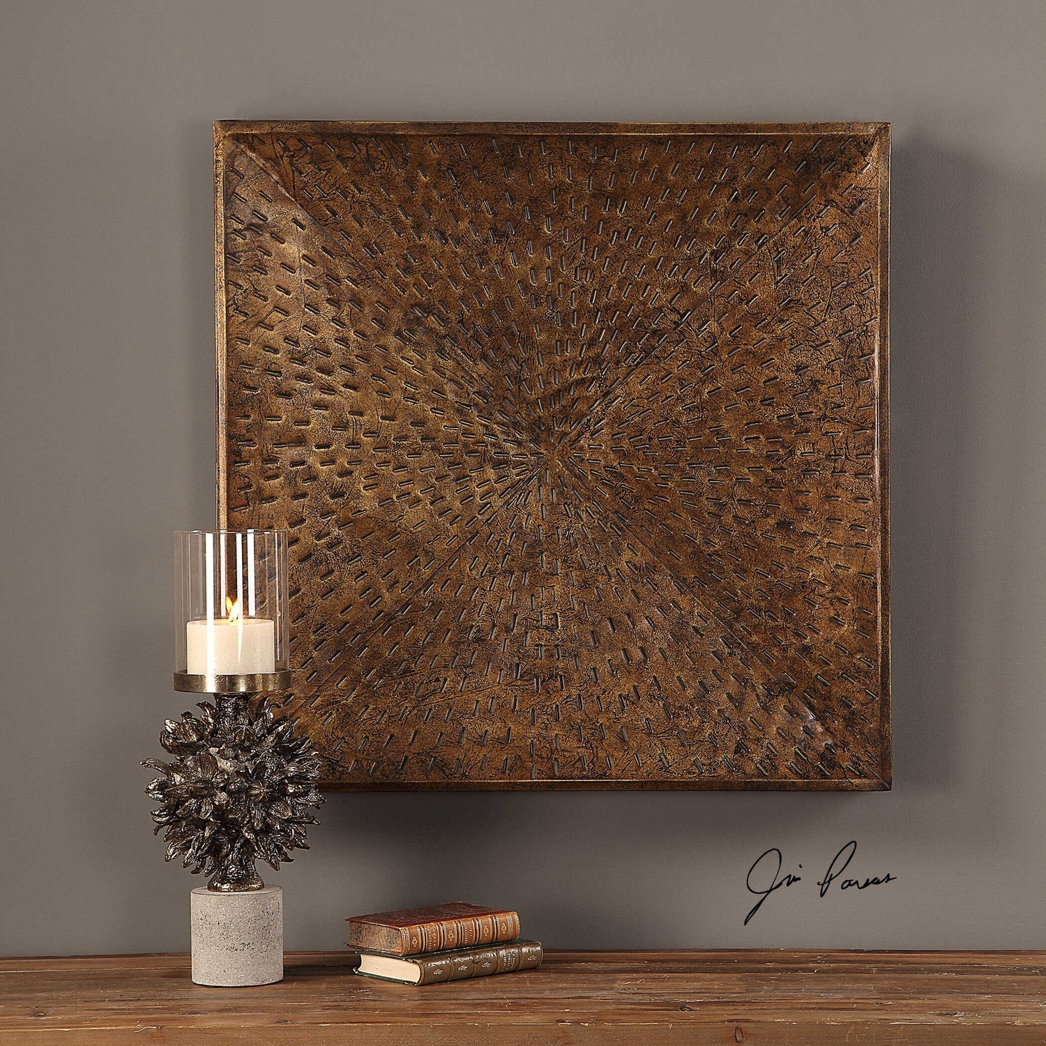 UTTERMOST BLAISE ANTIQUED WALL ART - Art