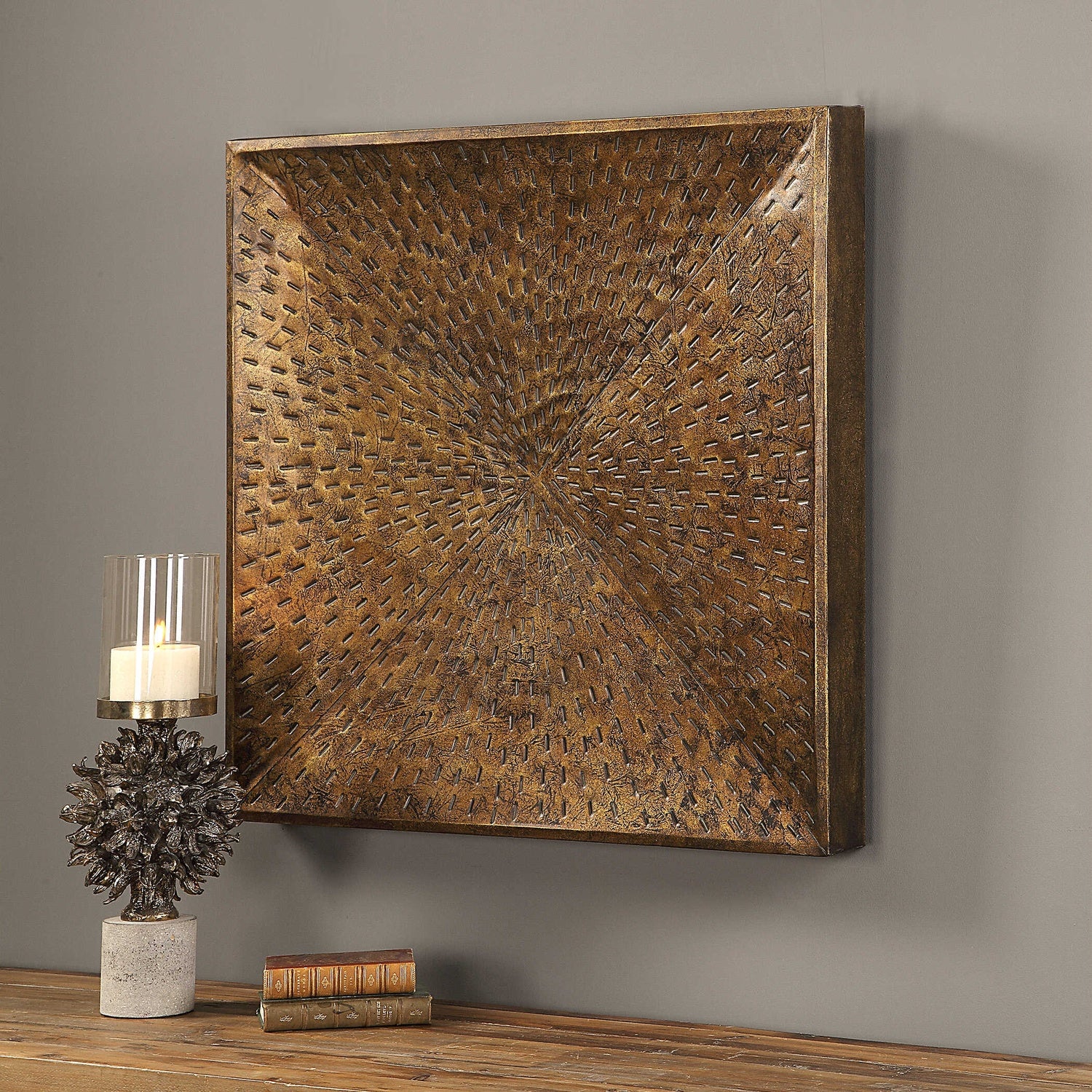 UTTERMOST BLAISE ANTIQUED WALL ART - Art