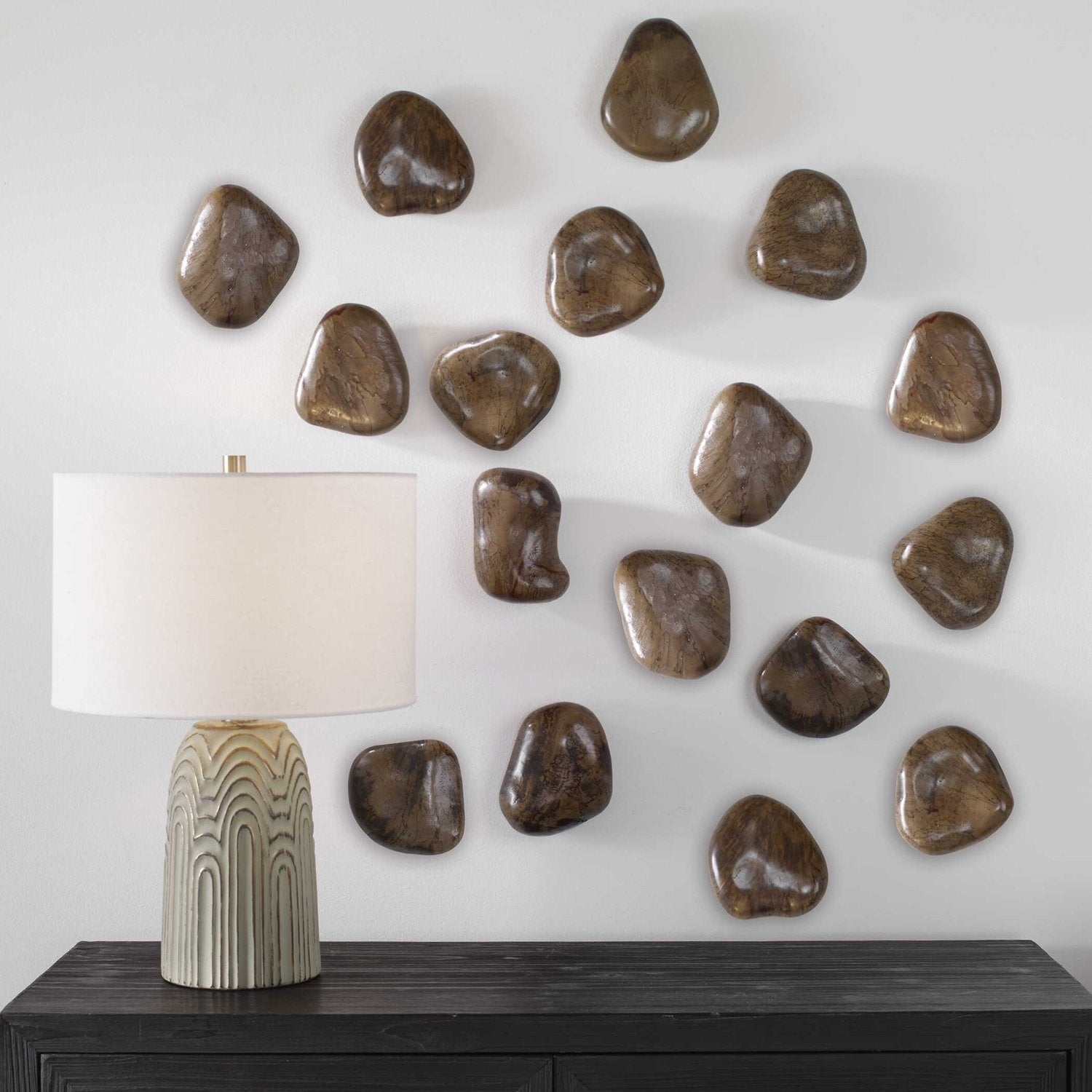 UTTERMOST Pebbles Wall Décor Set Of 9 - Art