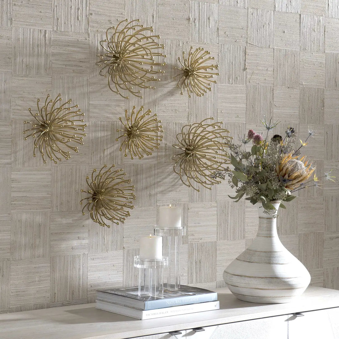 UTTERMOST Aga Metal Wall Decor Set Of 3 - Art