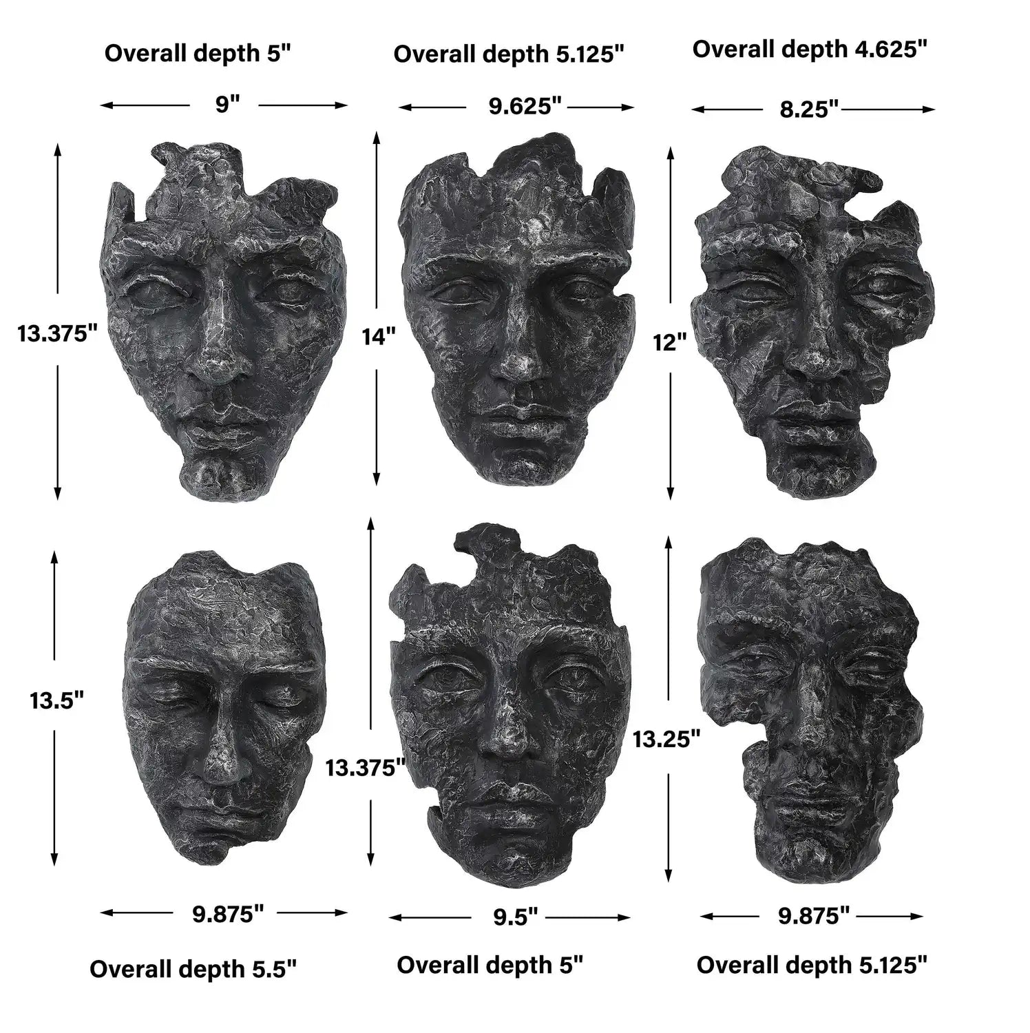 UTTERMOST Self-Portrait Metallic Wall Decor Set Of 6 - Art