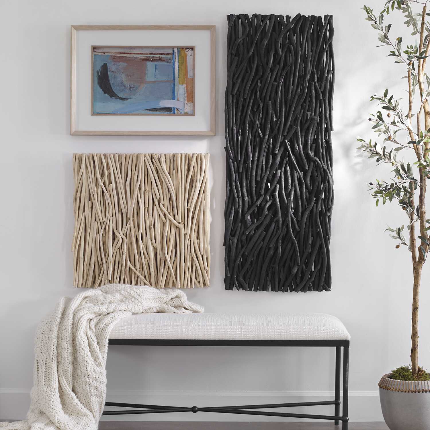 UTTERMOST GATHERED SQUARE WALL DECOR - Art