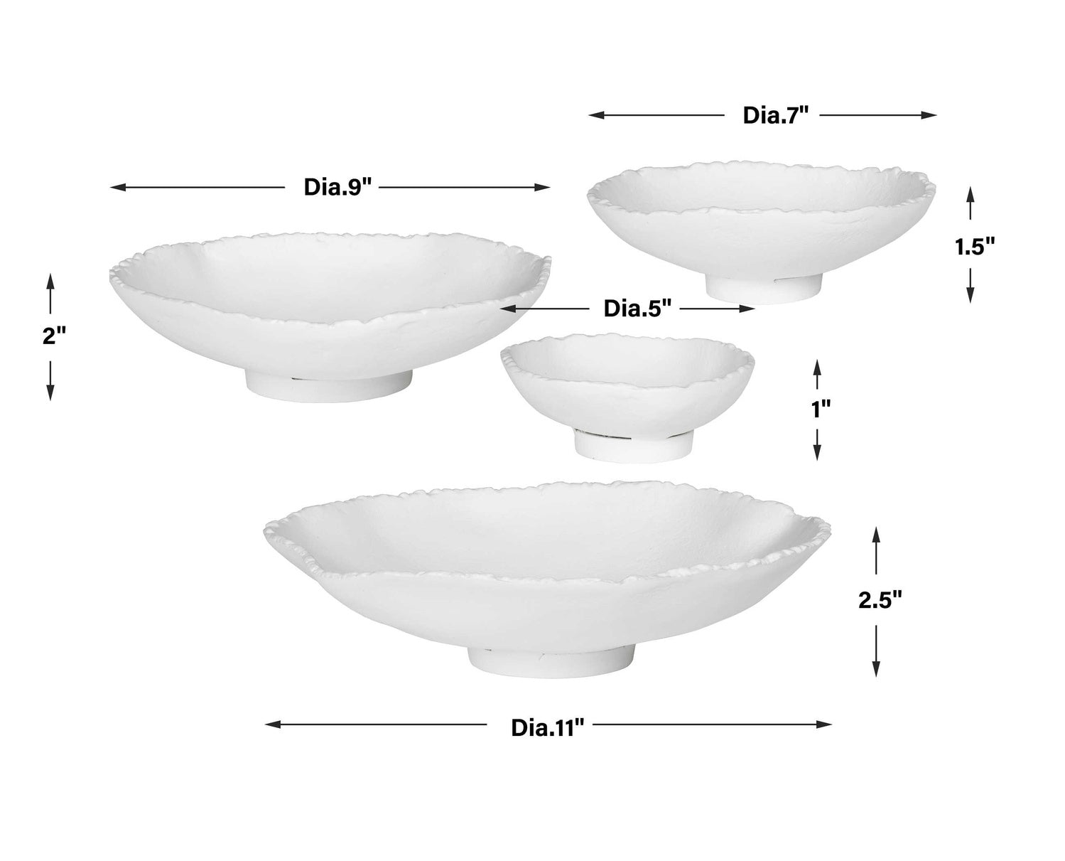 UTTERMOST Lucky Coins Metal Wall Bowls Set Of 4 - Art