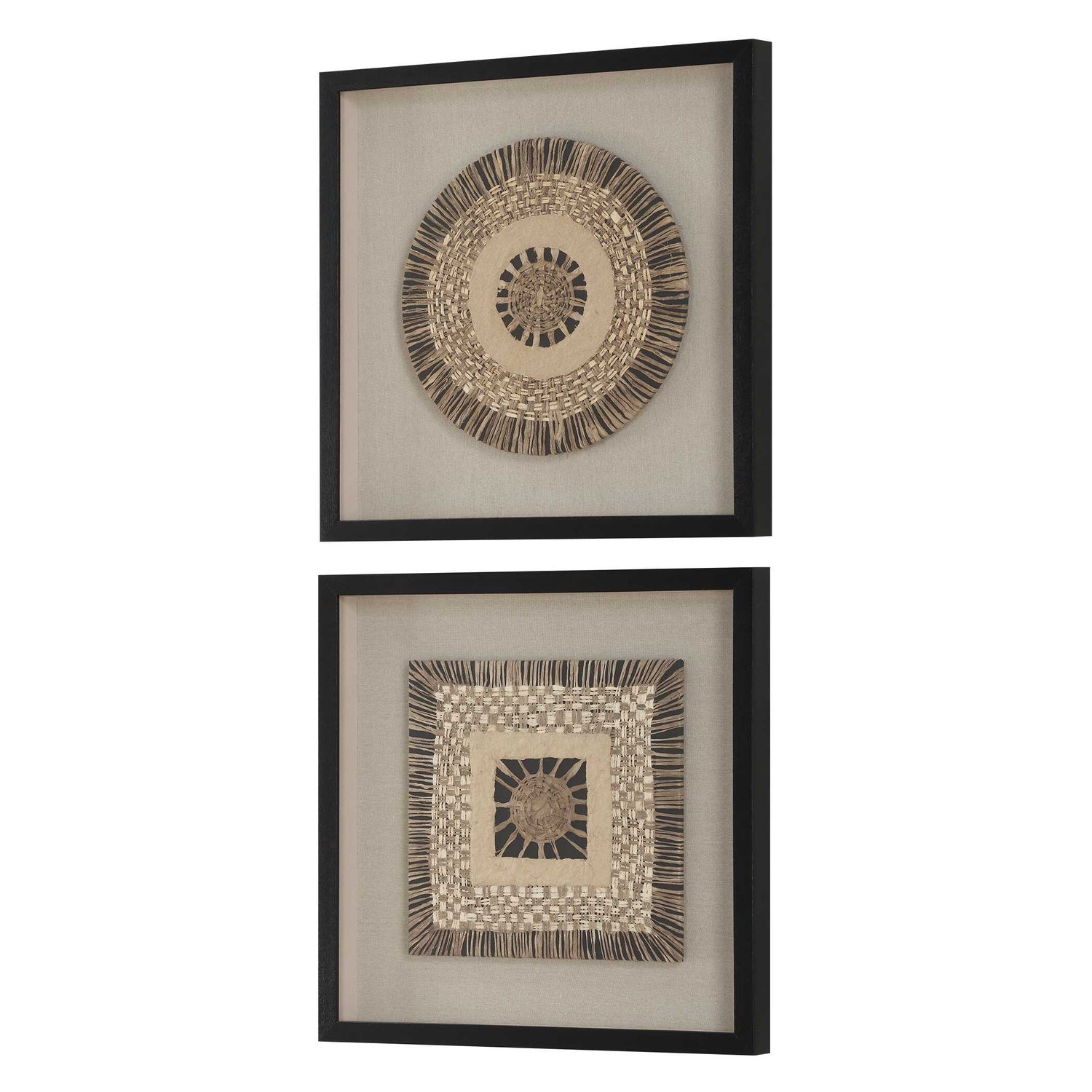 UTTERMOST INTERTWINE KNIT PAPER SHADOW BOX - Art