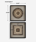 UTTERMOST Intertwine Knit Paper Shadow Box Set Of 2 - Art
