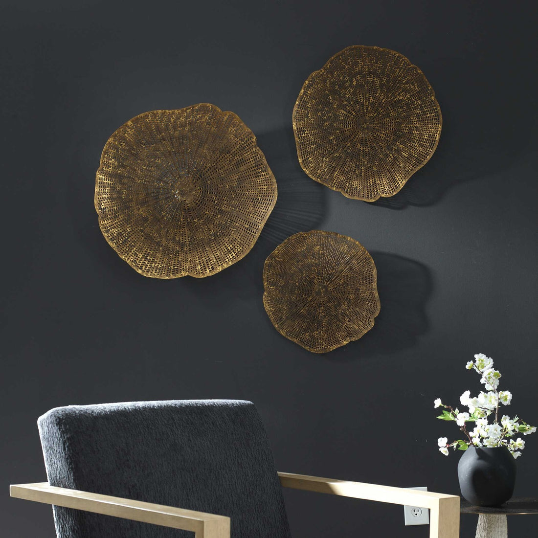 UTTERMOST Radiance Metal Wall Decor Set Of 3 - Art
