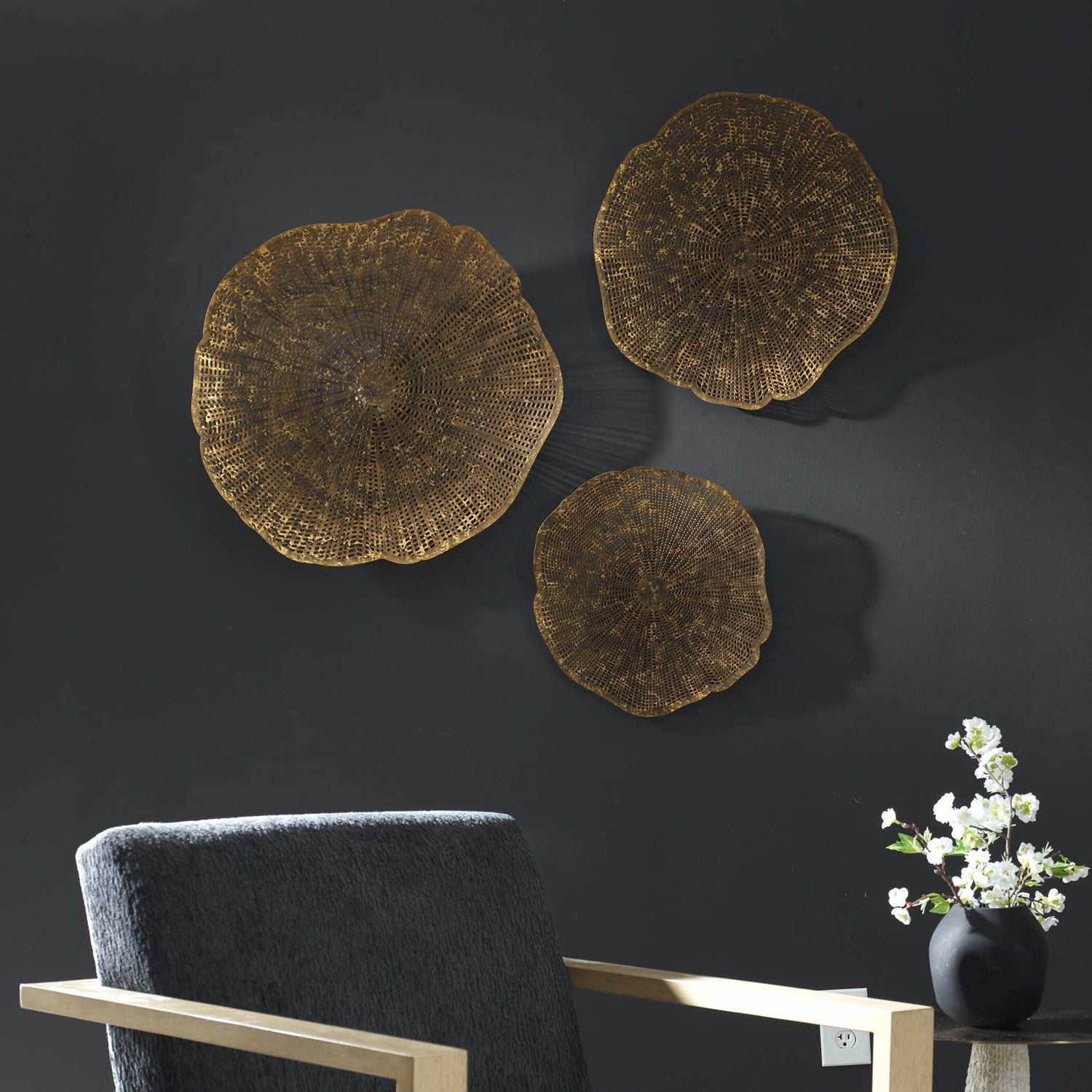 UTTERMOST Radiance Metal Wall Decor Set Of 3 - Art