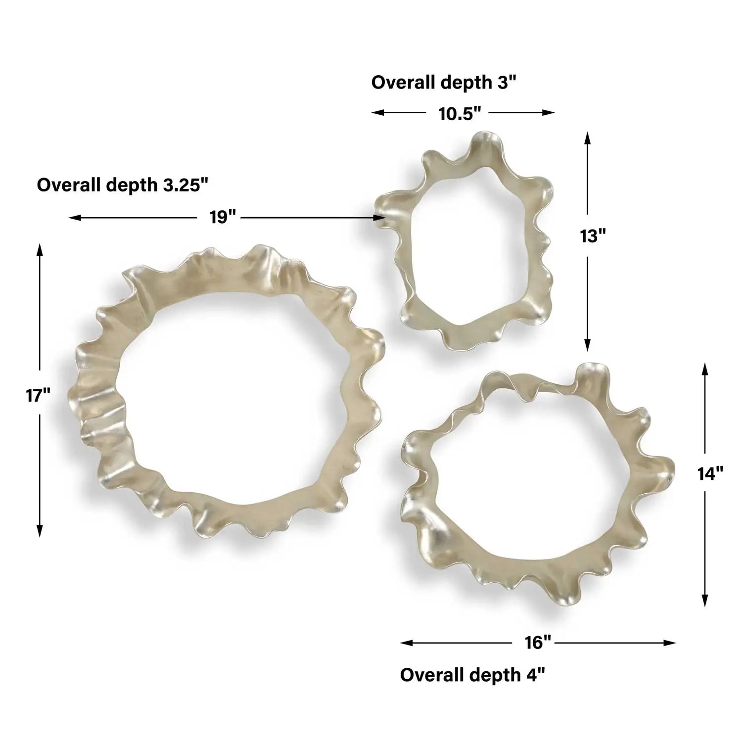 UTTERMOST Ripple Effect Wall Art Set Of 3 - Art