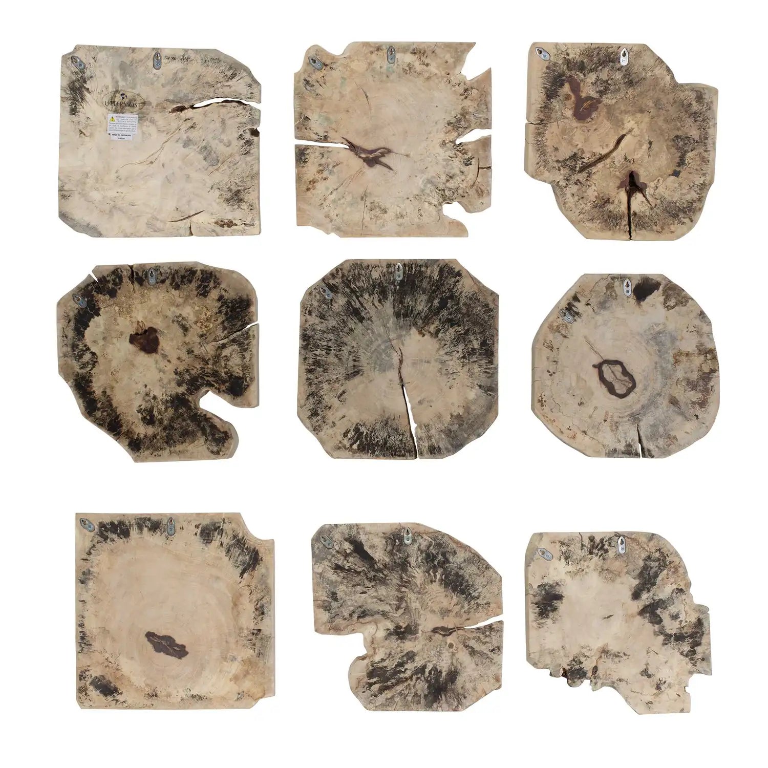 UTTERMOST Bahati Bleached Wall Decor Set Of 9 - Decorative Accents